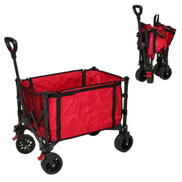 Outfit Carro de Playa Plegable, 70 kg, Rojo, Estructura Metálica, 91 x 47 x 52 cm