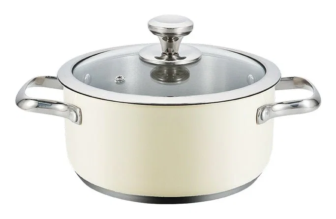 Haeger PA-16H.005A Olla Sartén Multiuso Pastel Pot Acero Inoxidable 16 cm, Tapa de Cristal, Apta para Gas, Inducción, Vitrocerámica y Eléctrico