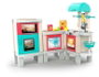 Chicos Cocina Kitchen XL con luces y sonidos, transformable en barbacoa