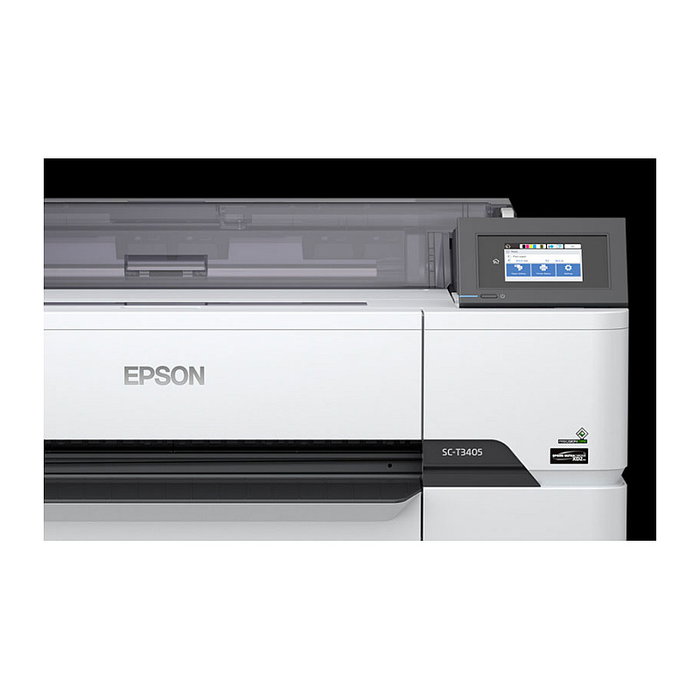 Epson SureColor SC-T3405 - Impresora A1 inalámbrica de inyección de tinta con soporte, 2400 x 1200 DPI, Color, para rollos de papel hasta 61 cm, Pantalla táctil 4.3", AirPrint
