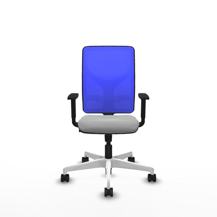 PIQUERAS Y CRESPO Silla de oficina Motilla con Mecanismo Sincro, Gris claro y Azul