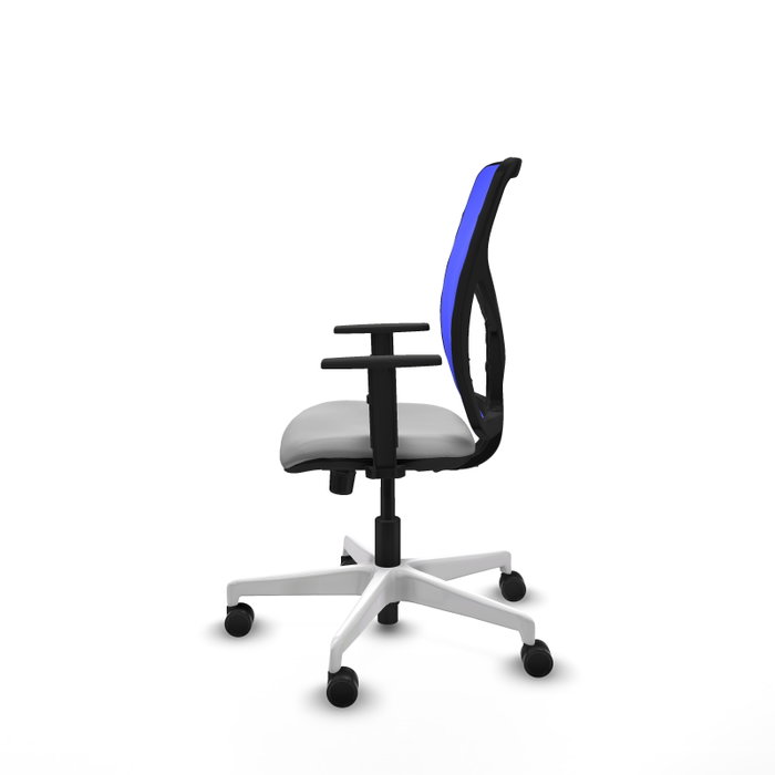 PIQUERAS Y CRESPO Silla de oficina Motilla con Mecanismo Sincro, Gris claro y Azul