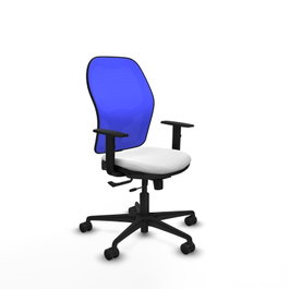 PIQUERAS Y CRESPO Silla de oficina Jorquera Blanco y Azul