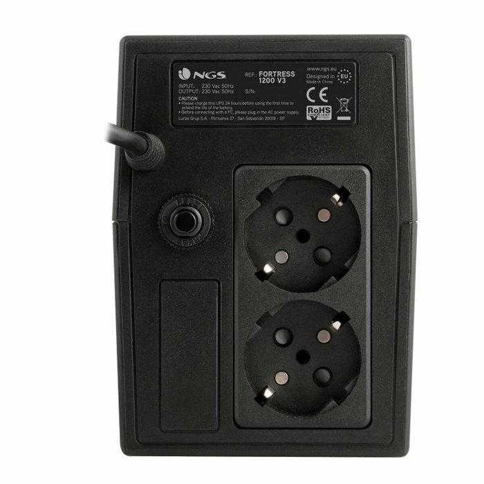 NGS Fortress 1200 V3 800VA 480W Negro