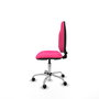 Silla de oficina Algarra con mecanismo Contacto permanente básico tapizada con Similpiel color Rosa. Equipada con Base cromada, Sin brazos y Ruedas autofrenantes