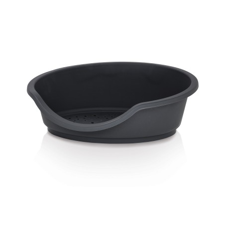 Nayeco Eco Line Cama para Perro Grande, Gris, 53x32x18 cm, Cama Resistente Exterior e Interior, Plástico Reciclado, Fácil de Limpiar