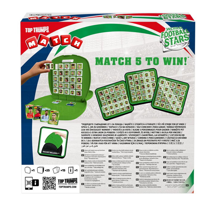 Winning Moves Estrellas mundiales de fútbol Top Trumps Match - The Crazy Cube Game Green Version