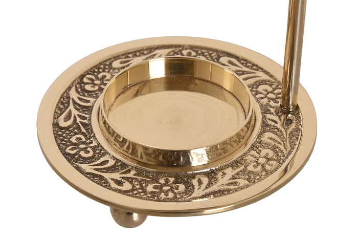 DKD Home Decor Soporte Incienso Arabe Dorado Plateado Laton Madera 10 x 8 x 8 cm (4 Unidades)