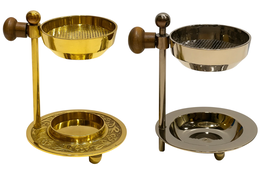 DKD Home Decor Soporte Incienso Arabe Dorado Plateado Laton Madera 10 x 8 x 8 cm (4 Unidades)