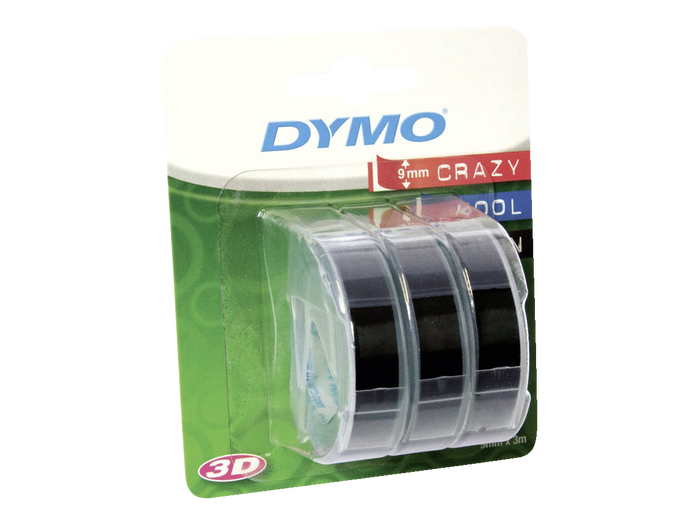 Dymo Cinta de Relieve 3D Negro 9mm x 3m (Pack de 3)