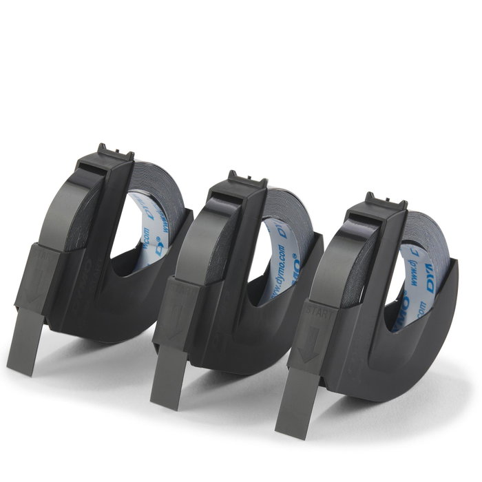 Dymo Cinta de Relieve 3D Negro 9mm x 3m (Pack de 3)