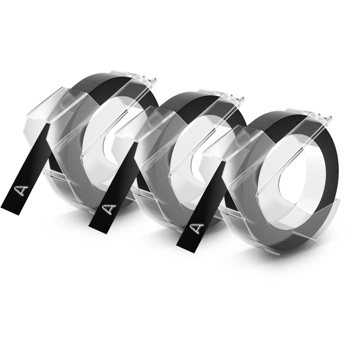 Dymo Cinta de Relieve 3D Negro 9mm x 3m (Pack de 3)