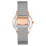 Juicy Couture Reloj JC1217WTRT con correa plateada y caja rosa