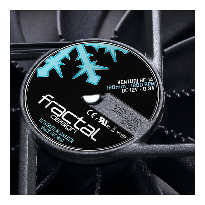 Fractal Design Venturi HF-14 Ventilador de 14 cm Negro y Gris
