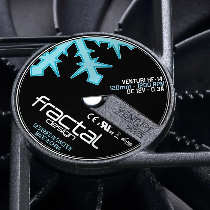 Fractal Design Venturi HF-14 Ventilador de 14 cm Negro y Gris