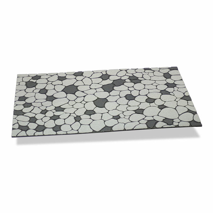 Hidalgo Felpudo efecto piedras gris perla 75 x 45 x 0,5 cm Hidalgo Felpudo efecto piedras gris perla 75 x 45 x 0,5 cm