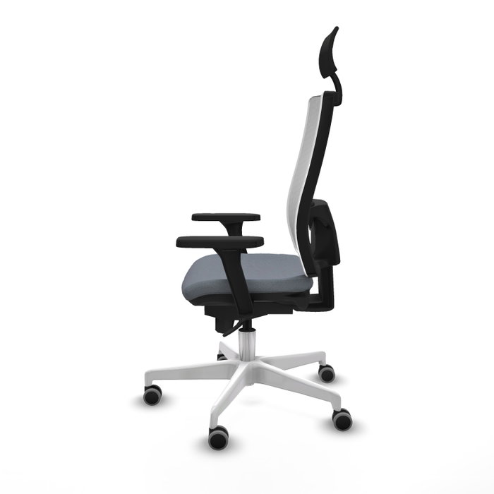 PIQUERAS Y CRESPO Silla de oficina Horna con mecanismo Sincro, Gris y Blanco PIQUERAS Y CRESPO Silla de oficina Horna con mecanismo Sincro, Gris y Blanco