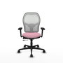 PIQUERAS Y CRESPO Silla de oficina Jorquera Rosa y Blanco