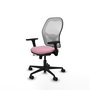 PIQUERAS Y CRESPO Silla de oficina Jorquera Rosa y Blanco