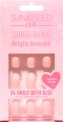 Sunkissed Nail Studio French Ombre Acrylic Strength Round Nails 24 Piezas