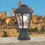 Fumagalli Farol Sobremuro Disma/Giampy Negro con Cristal Transparente, Casquillo E27, IP55, Ø210 x 330 mm