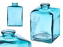 Giftdecor Frasco Cristal Cuadrado Turquesa