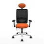 PIQUERAS Y CRESPO Silla de oficina Zulema con mecanismo Sincro/Traslack, Naranja y Negro