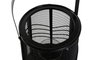 DKD Home Decor Portavelas Metal Ratan Negro 23x23x31,5