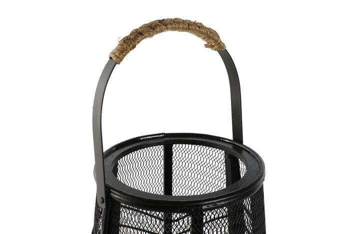 DKD Home Decor Portavelas Metal Ratan Negro 23x23x31,5 DKD Home Decor Portavelas Metal Ratan Negro 23x23x31,5