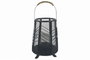 DKD Home Decor Portavelas Metal Ratan Negro 23x23x31,5