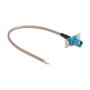 DeLOCK Antena Cable FAKRA Z Hembra a Cable Abierto RG-316/U 20 cm (0.2 m), 50 Ohm, Color Azul y Marrón, Referencia 90726