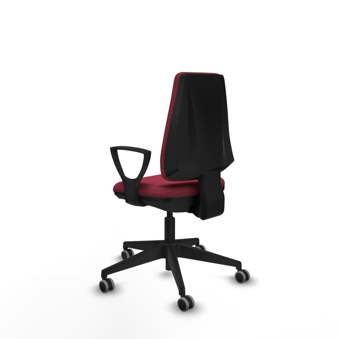 PIQUERAS Y CRESPO Silla de oficina Elche Granate con Brazos Fijos PIQUERAS Y CRESPO Silla de oficina Elche Granate con Brazos Fijos