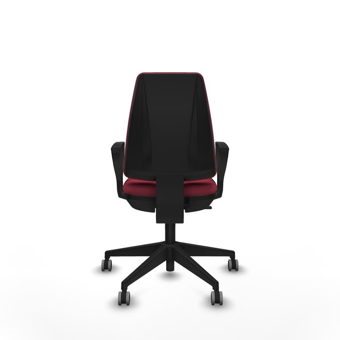PIQUERAS Y CRESPO Silla de oficina Elche Granate con Brazos Fijos PIQUERAS Y CRESPO Silla de oficina Elche Granate con Brazos Fijos