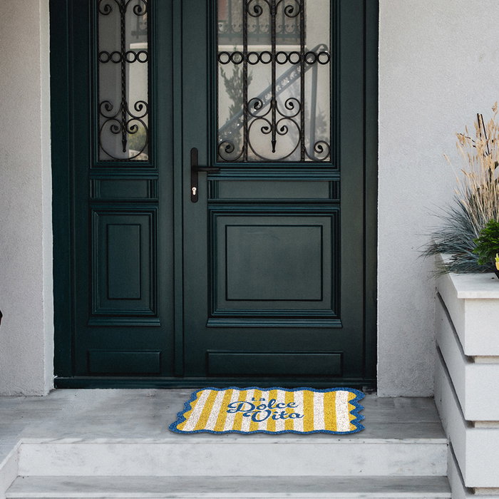 Je cherche une Idee Felpudo Coco 40x60 cm Colección Dolce Vita - Alfombra de Entrada, Variantes en Amarillo, Azul o Rosa Je cherche une Idee Felpudo Coco 40x60 cm Colección Dolce Vita - Alfombra de Entrada, Variantes en Amarillo, Azul o Rosa