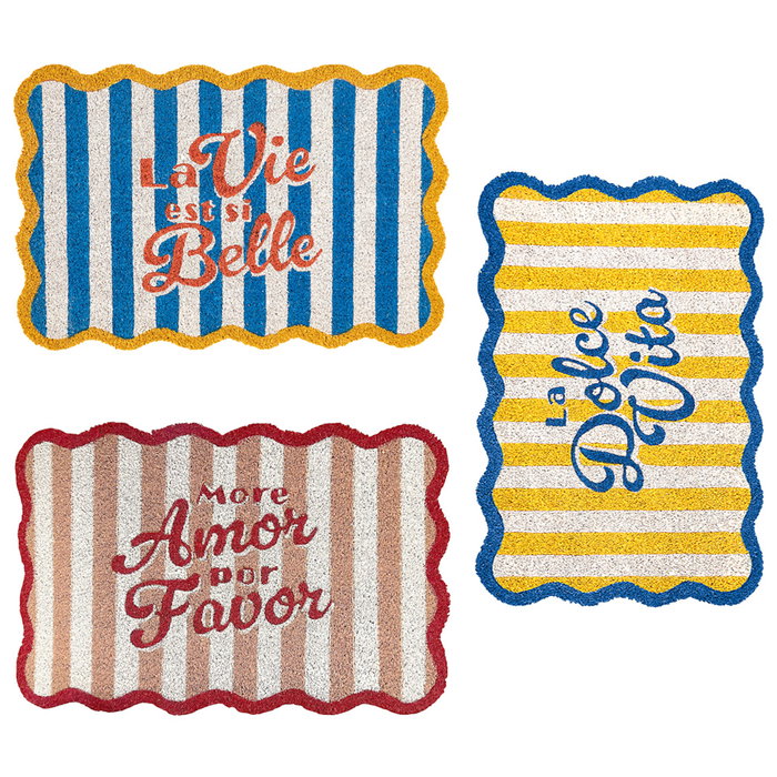 Je cherche une Idee Felpudo Coco 40x60 cm Colección Dolce Vita - Alfombra de Entrada, Variantes en Amarillo, Azul o Rosa Je cherche une Idee Felpudo Coco 40x60 cm Colección Dolce Vita - Alfombra de Entrada, Variantes en Amarillo, Azul o Rosa