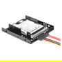 Digitus DA-70434 Marco interno de montaje para 2 unidades HDD/SSD de 2.5", Bracket de metal negro con juego de cables incluido