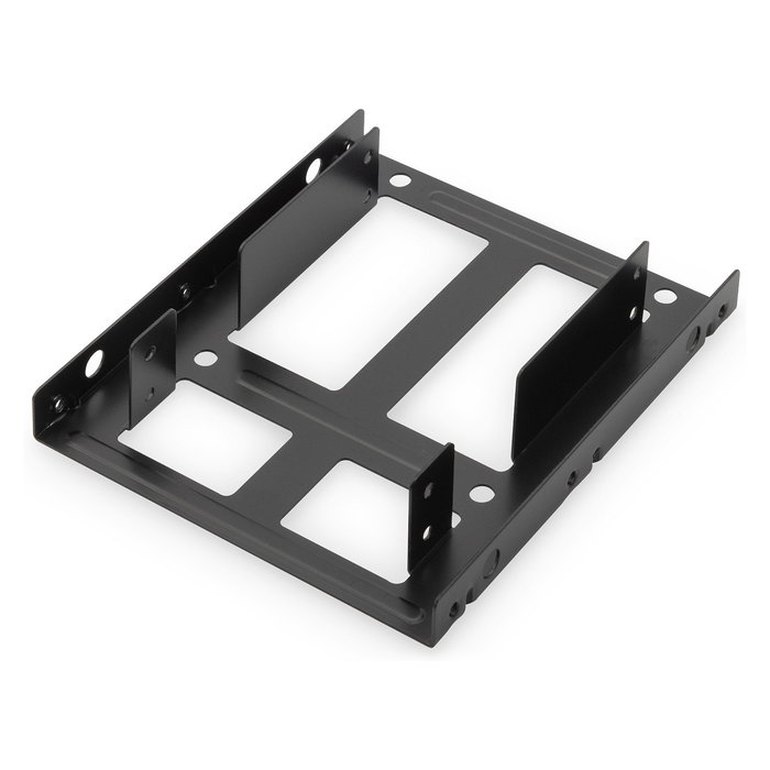 Digitus DA-70434 Marco interno de montaje para 2 unidades HDD/SSD de 2.5", Bracket de metal negro con juego de cables incluido
