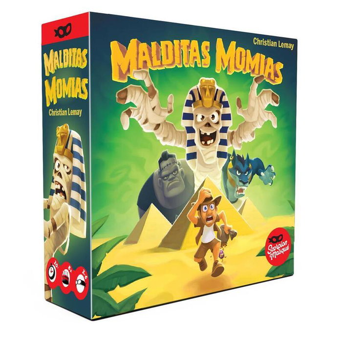 Le Scorpion Masqué Malditas Momias - Juego de Mesa de Estrategia y Engaño PEGI 8+, para 2 a 6 Jugadores, 20 Minutos, Edición en Español