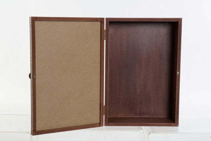 DKD Home Decor Caja Marron MDF 18 x 7 x 26 cm (4 Unidades)