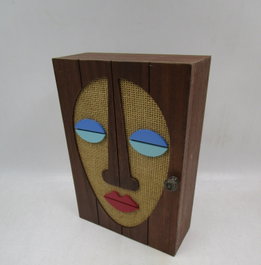 DKD Home Decor Caja Marron MDF 18 x 7 x 26 cm (4 Unidades)