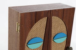 DKD Home Decor Caja Marron MDF 18 x 7 x 26 cm (4 Unidades)