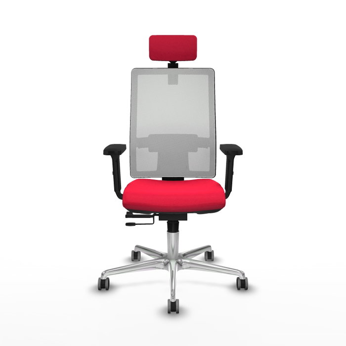 PIQUERAS Y CRESPO Silla de oficina Horna con mecanismo Sincro/Traslack, Rojo y Blanco PIQUERAS Y CRESPO Silla de oficina Horna con mecanismo Sincro/Traslack, Rojo y Blanco