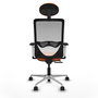 PIQUERAS Y CRESPO Silla de oficina Zulema con mecanismo Sincro/Traslack, Naranja y Blanco