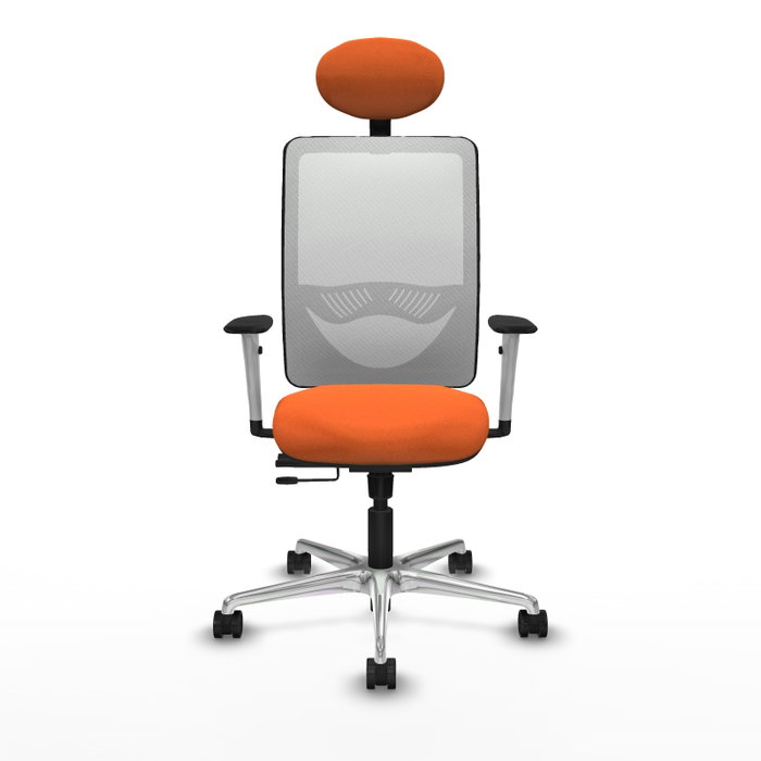 PIQUERAS Y CRESPO Silla de oficina Zulema con mecanismo Sincro/Traslack, Naranja y Blanco PIQUERAS Y CRESPO Silla de oficina Zulema con mecanismo Sincro/Traslack, Naranja y Blanco