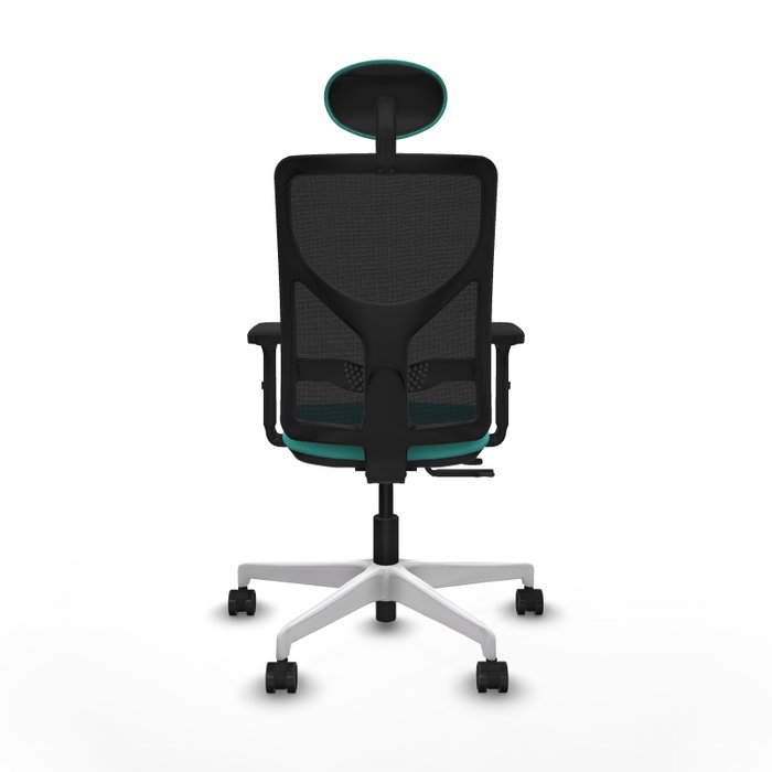 PIQUERAS Y CRESPO Silla de oficina Motilla con mecanismo Sincro/Traslack Turquesa y Negro