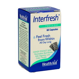 Health Aid Interfresh 60 cápsulas - Refrescante aliento, aliento matinal