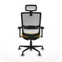 PIQUERAS Y CRESPO Silla de oficina Haches Sincro/Traslack Amarillo y Blanco