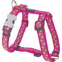 Red Dingo Petral RD Style Stars Lime On Hot Pink 15 mm (Set de 10)
