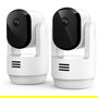 ARLO Cámara de Seguridad Essential 3 2K Pan-Tilt-Zoom Interior PTZ Automático, Blanco, Wi-Fi, 2 Cámaras Incluidas, Montaje Techo/Escritorio