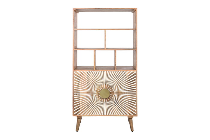 DKD Home Decor Estantería Natural Blanco 80 x 45 x 160 cm